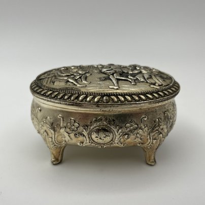 Шкатулка "Народные гуляния", металл, бархат, Западная Европа, 1970-2000 гг.