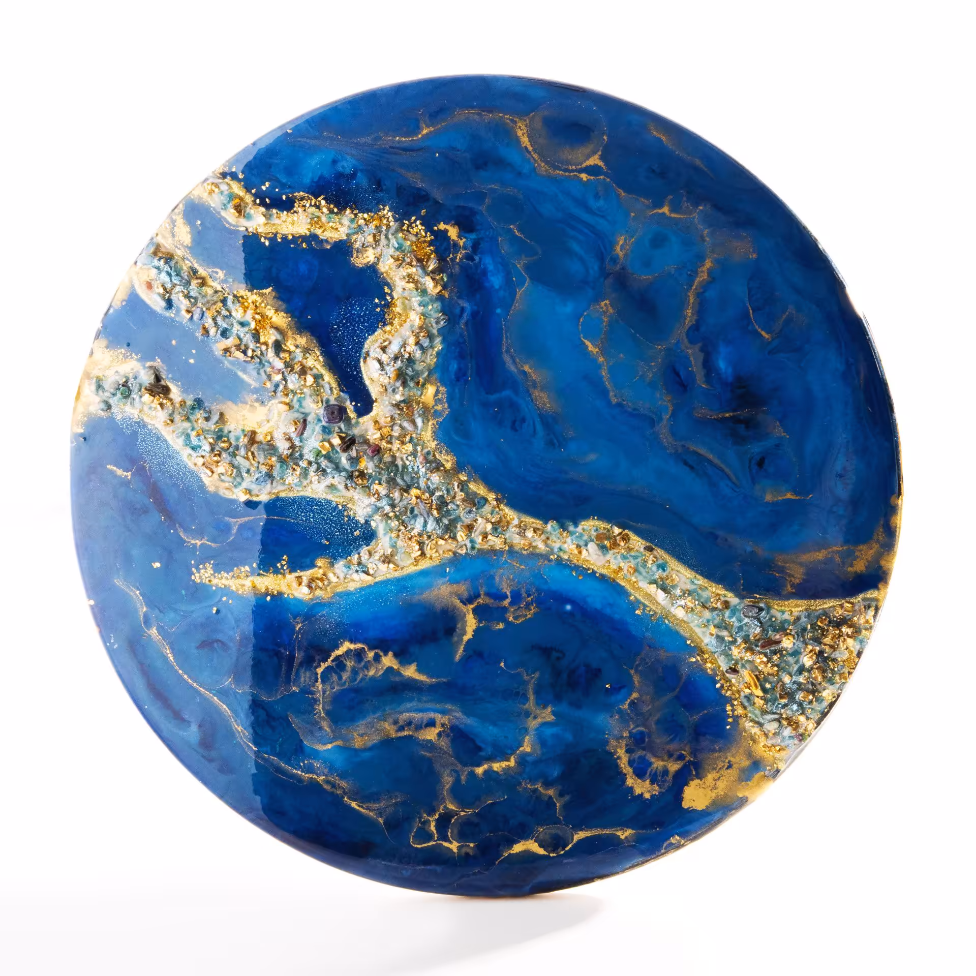 Панно настенное "Лазурь", авторская работа в технике Resin Art