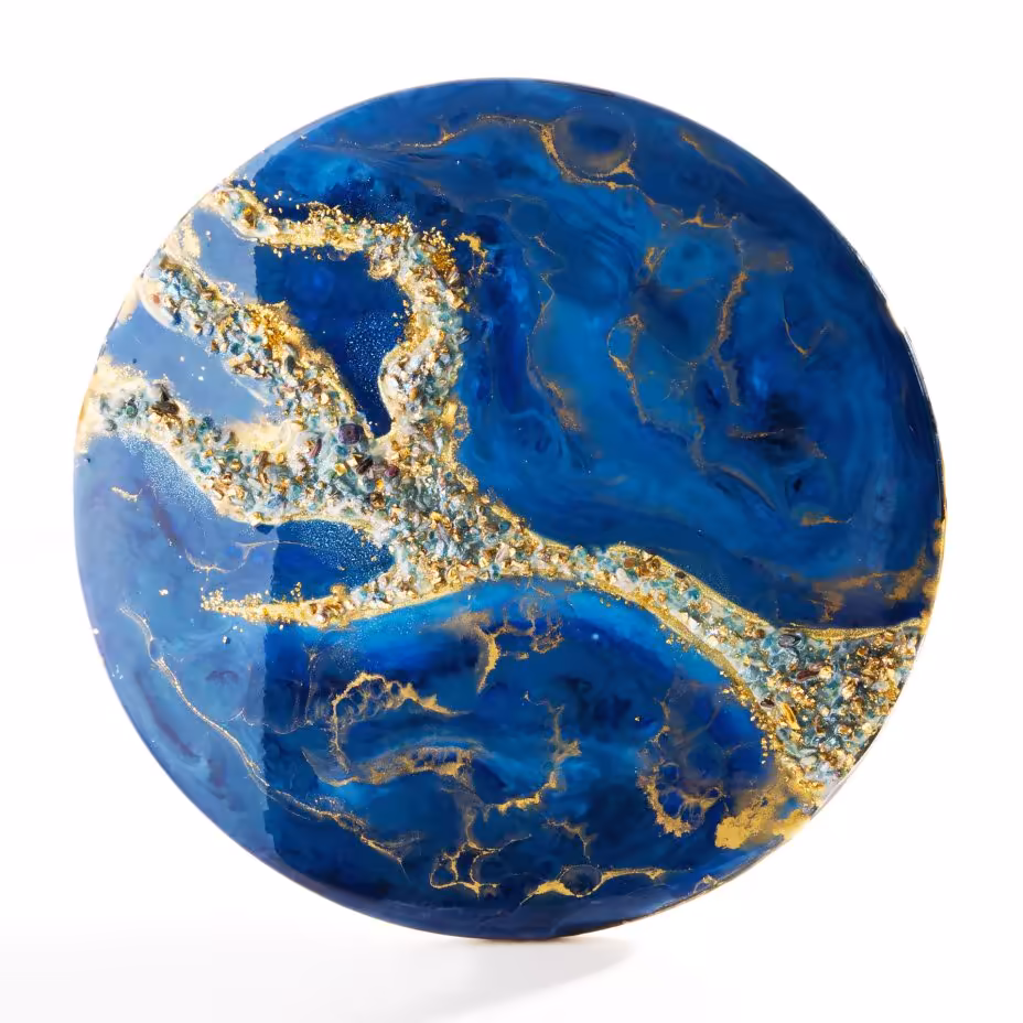 Панно настенное "Лазурь", авторская работа в технике Resin Art