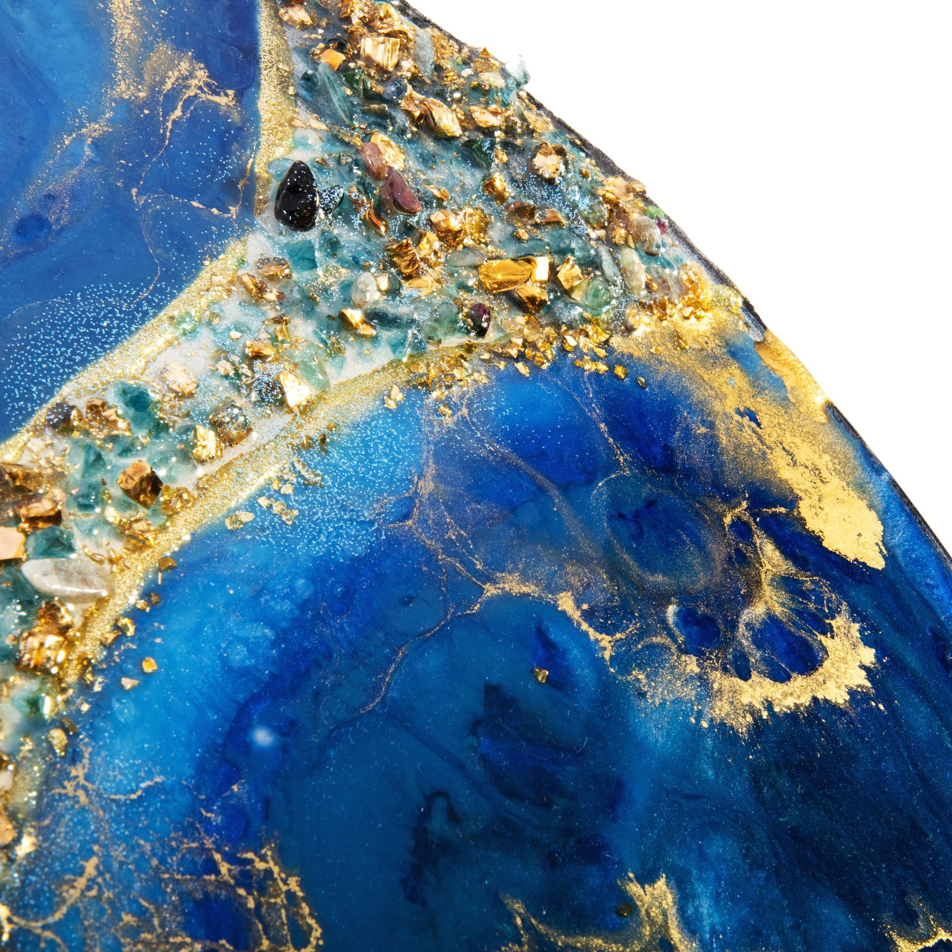Панно настенное "Лазурь", авторская работа в технике Resin Art