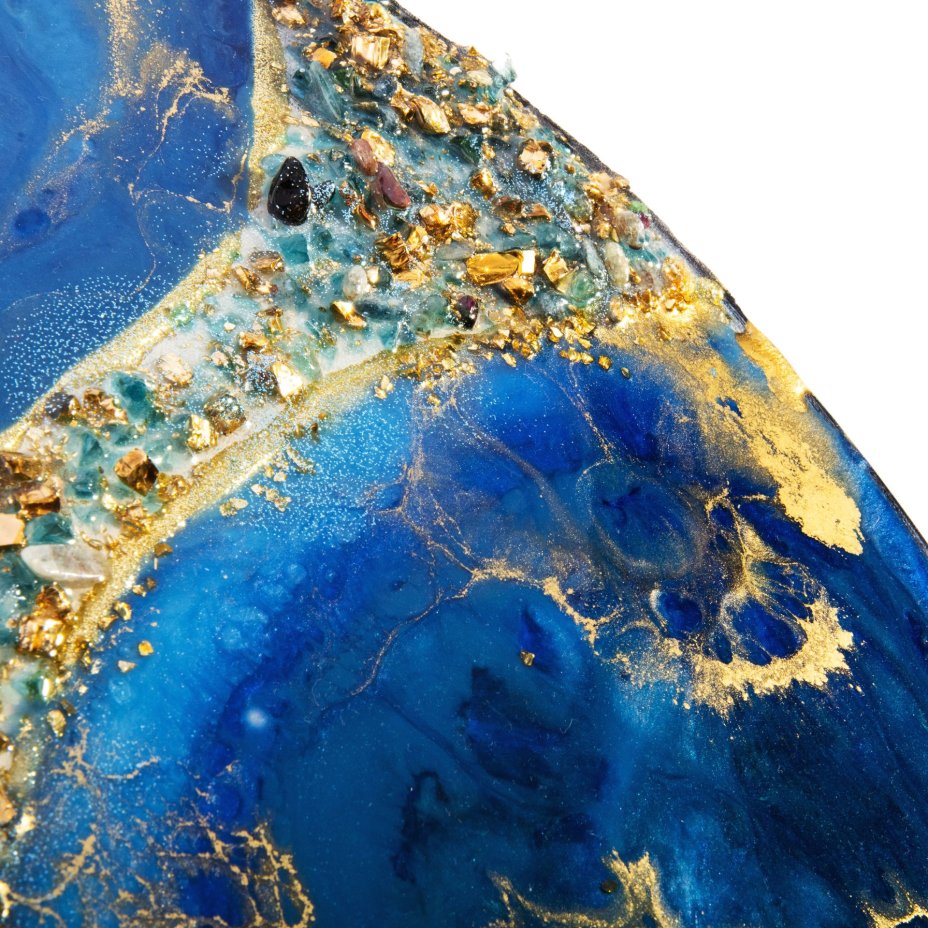 Панно настенное "Лазурь", авторская работа в технике Resin Art
