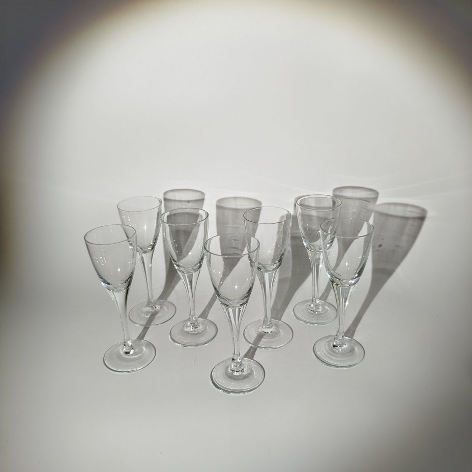 Набор из семи рюмок, стекло, Европа, 1980-2000 гг.