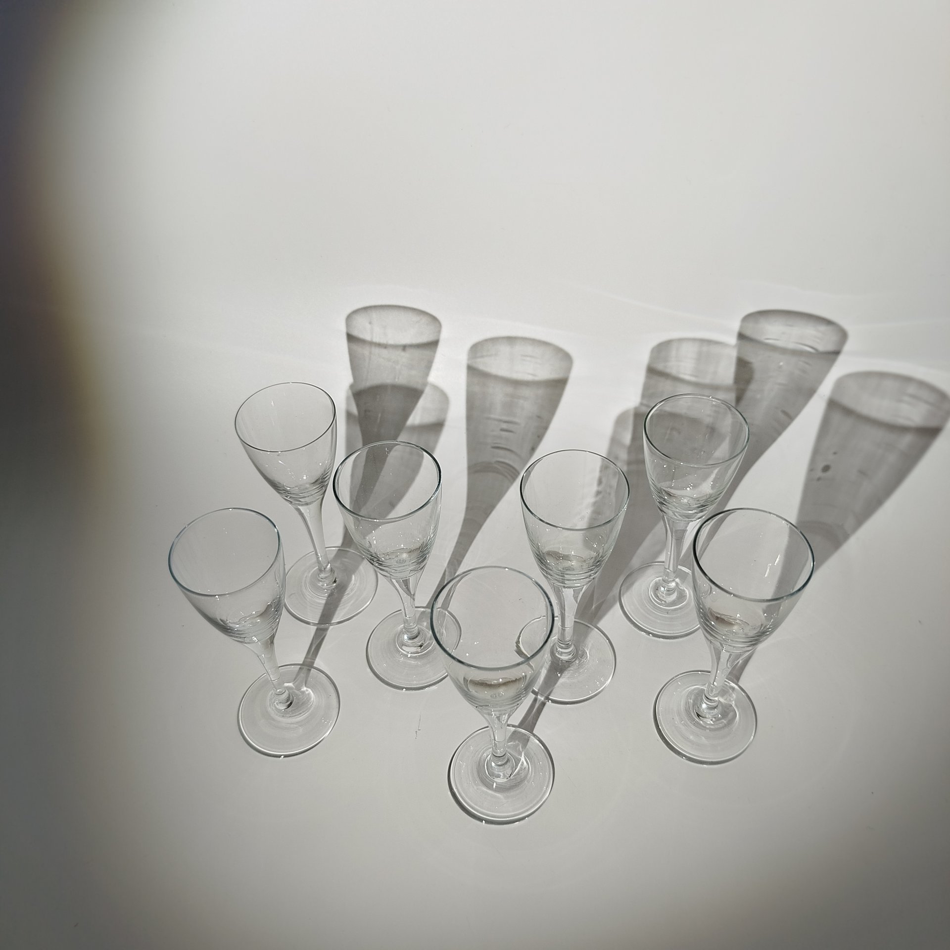 Набор из семи рюмок, стекло, Европа, 1980-2000 гг.
