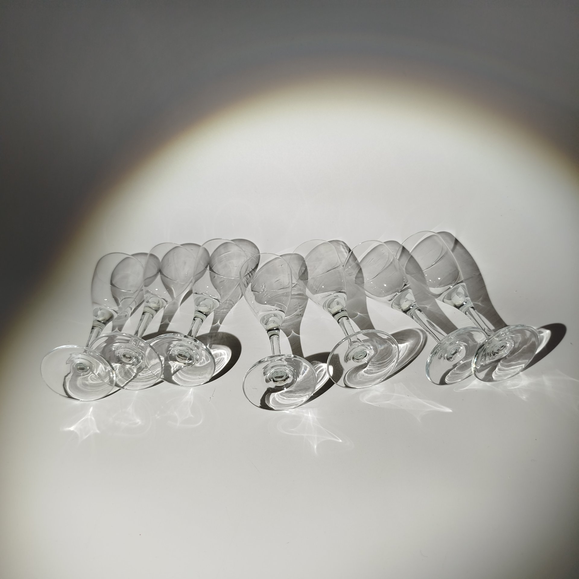 Набор из семи рюмок, стекло, Европа, 1980-2000 гг.
