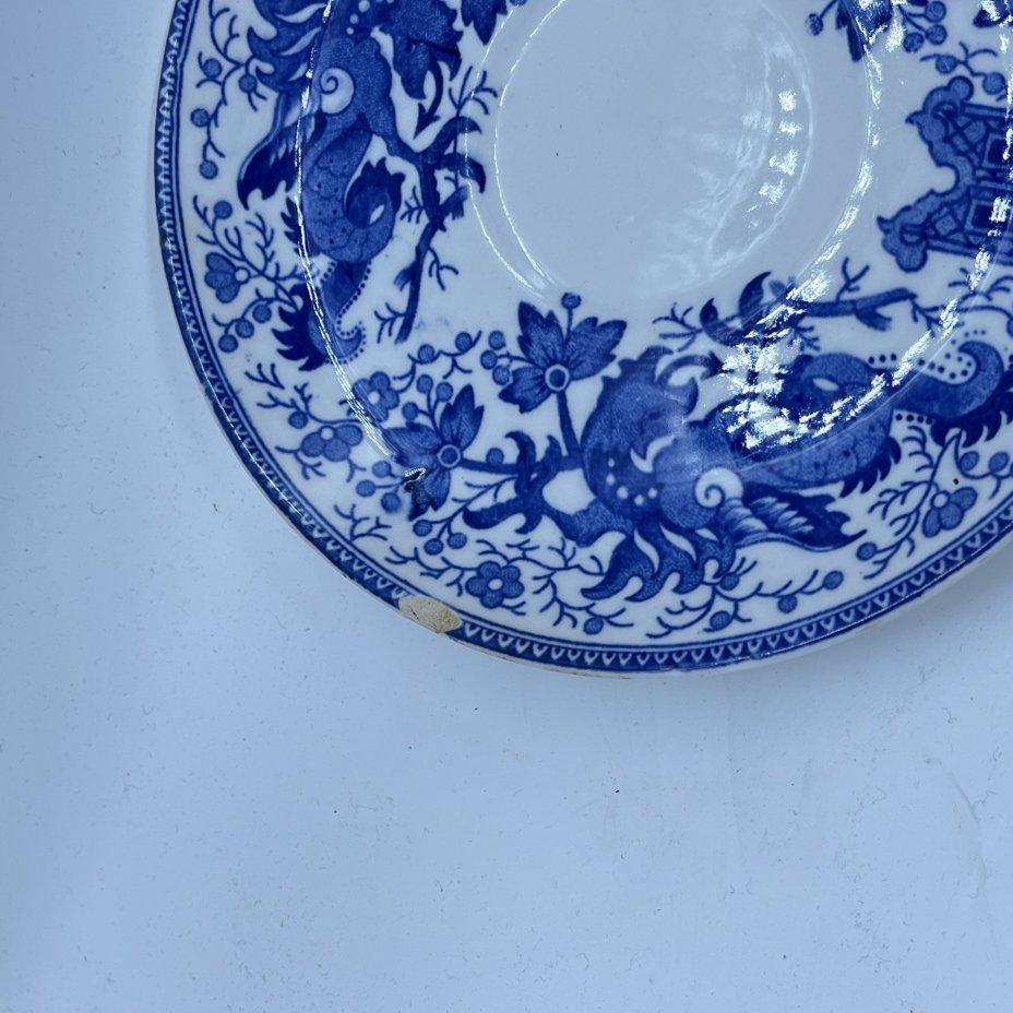 Набор из 4 десертных тарелок с декором в азиатском стиле, Boch Frères La Louvière