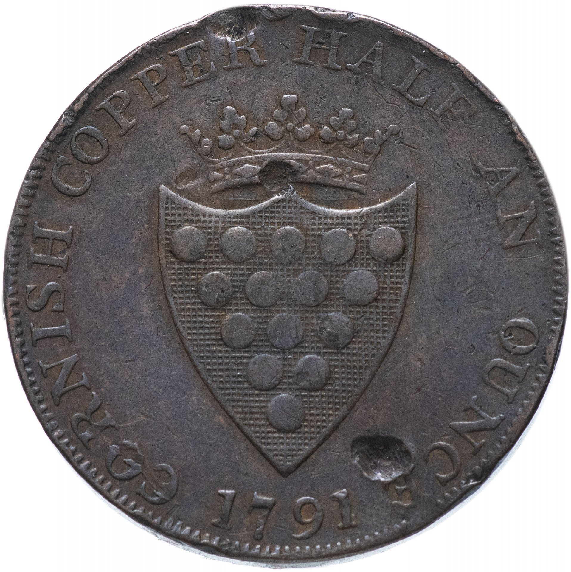 Великобритания (Корнуэл) 1/2 пенни 1791