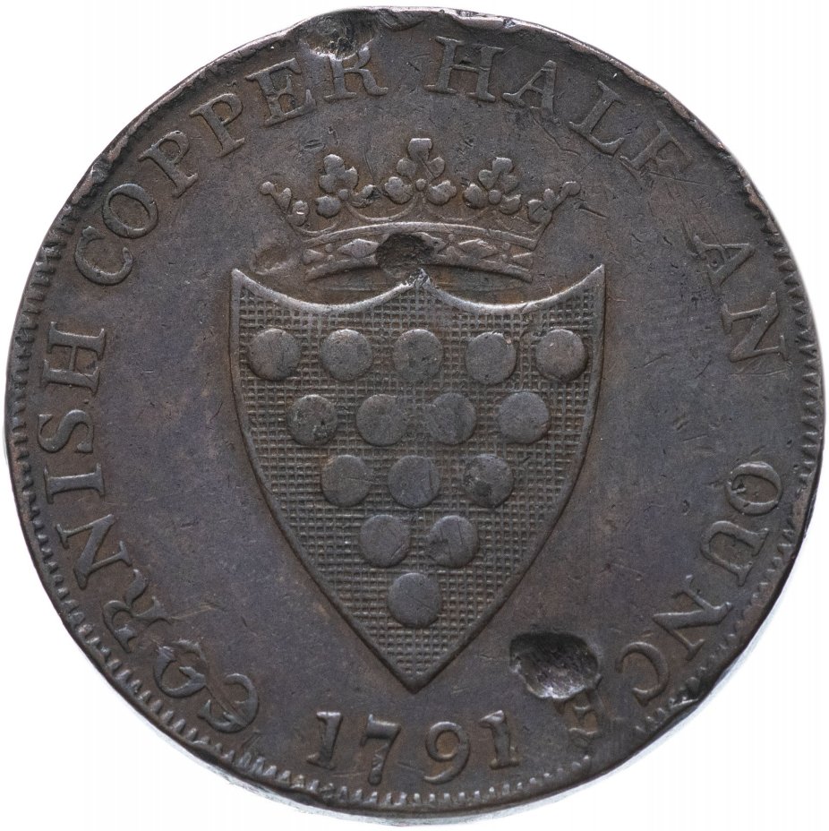 Великобритания (Корнуэл) 1/2 пенни 1791