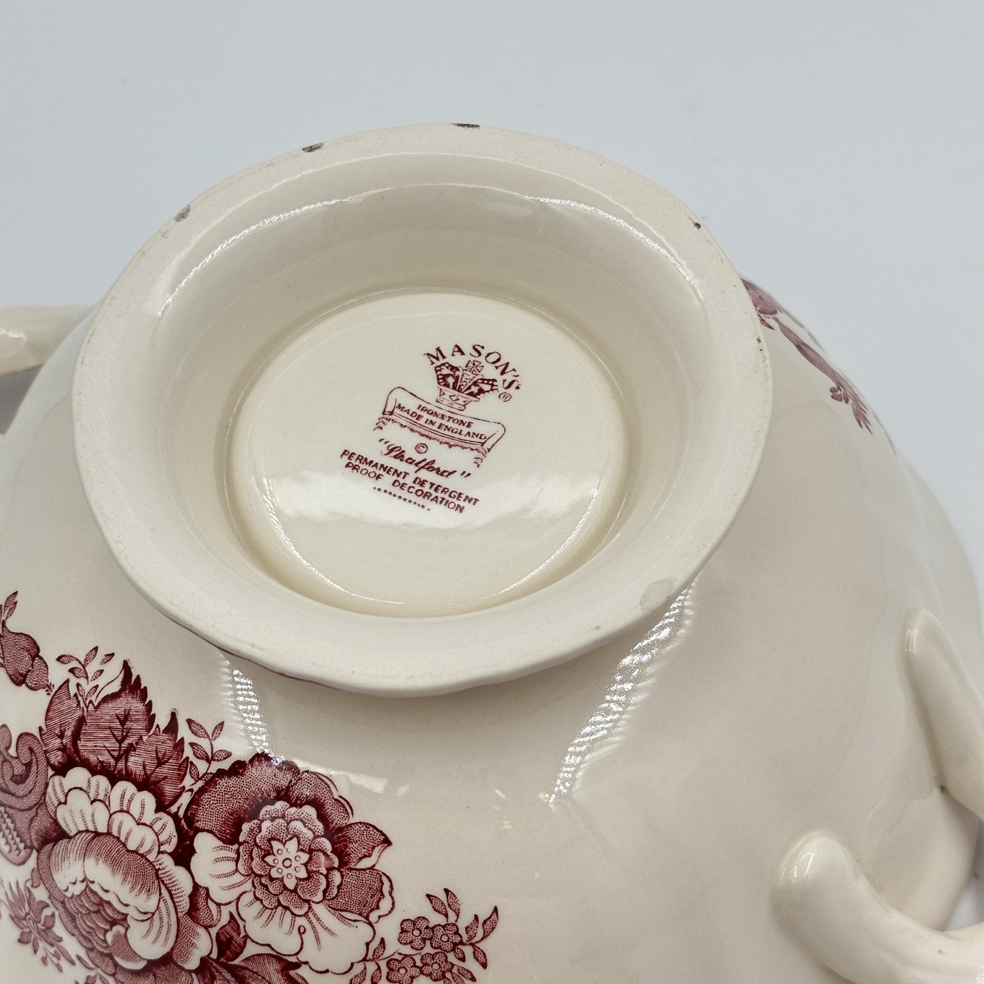 Террина, украшенная цветочным декором, Mason's ironstone