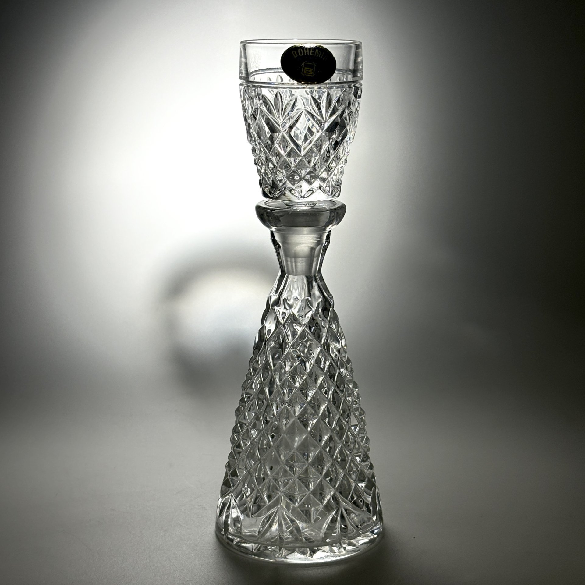 Графин миниатюрный с крышкой в виде стопки, Bohemia Crystal (Bohemia Glass)