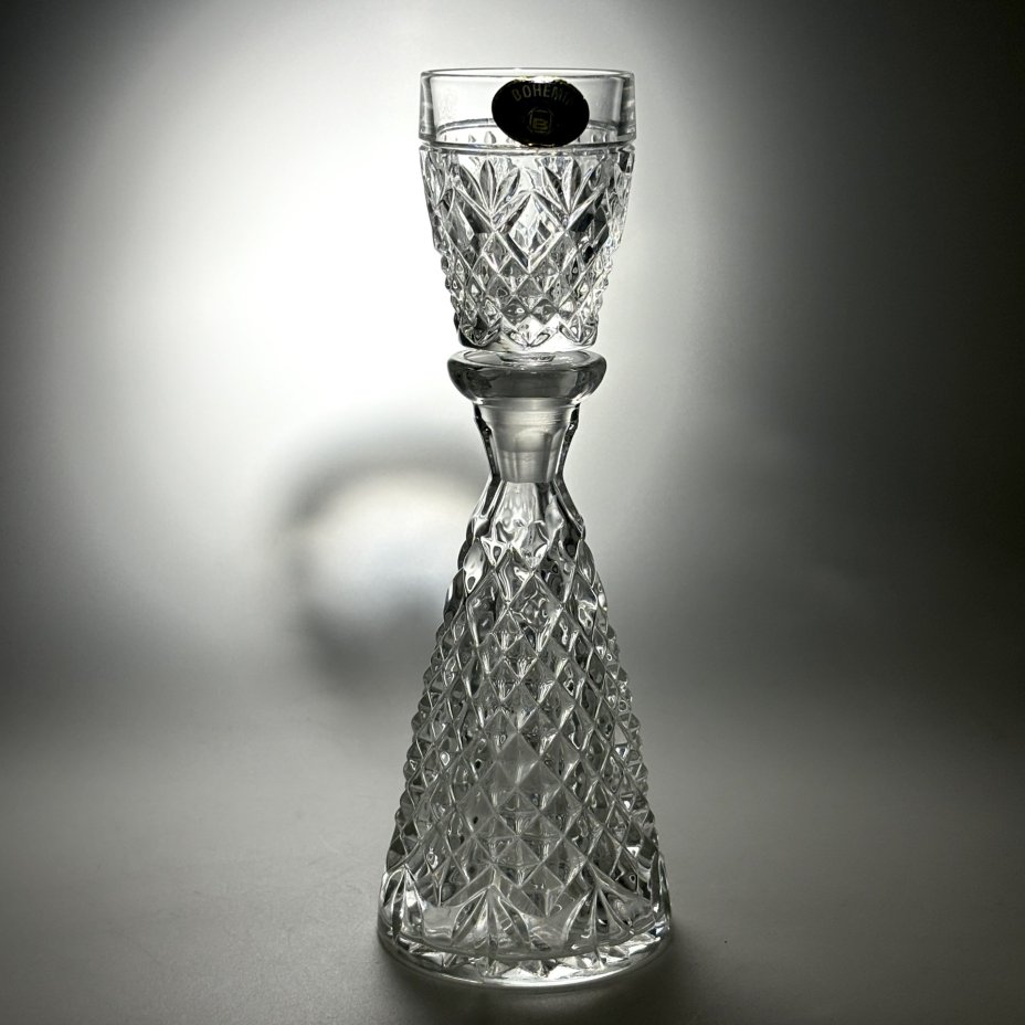 Графин миниатюрный с крышкой в виде стопки, Bohemia Crystal (Bohemia Glass)