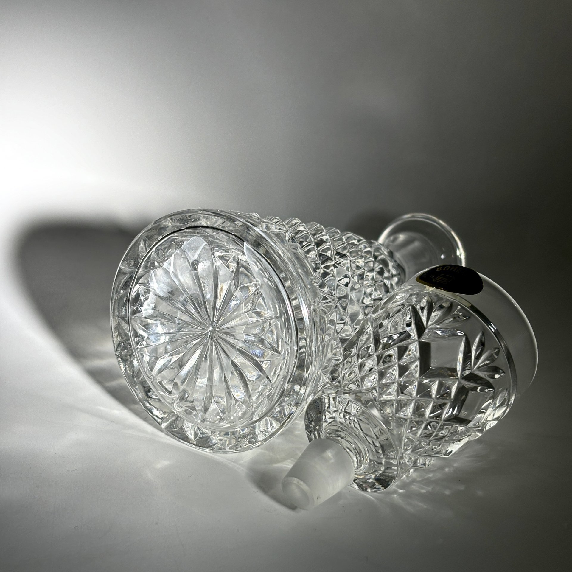 Графин миниатюрный с крышкой в виде стопки, Bohemia Crystal (Bohemia Glass)