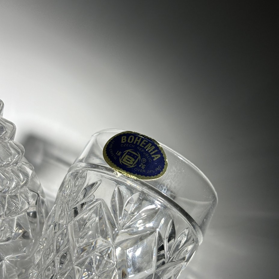 Графин миниатюрный с крышкой в виде стопки, Bohemia Crystal (Bohemia Glass)
