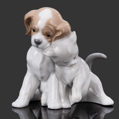 Статуэтка "Щенок и котенок", Lladro