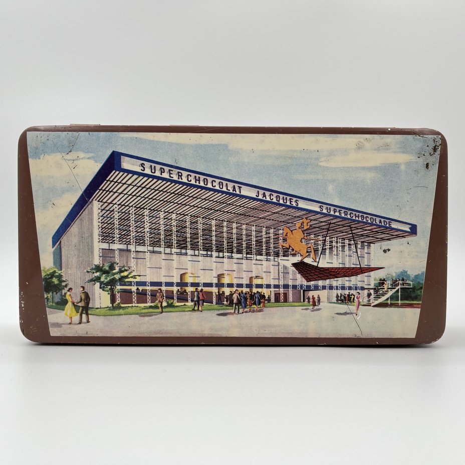 Коробка металлическая "Souvenir Expo 58"