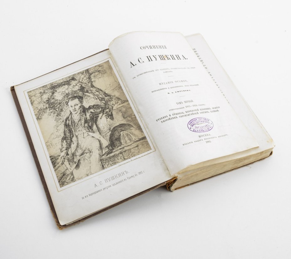 Книги  под ред. П.А. Ефремова "Сочинения А.С. Пушкина" , издание восьмое (Тома 1,2,3,6,7), Издание Ф.И. Анского
