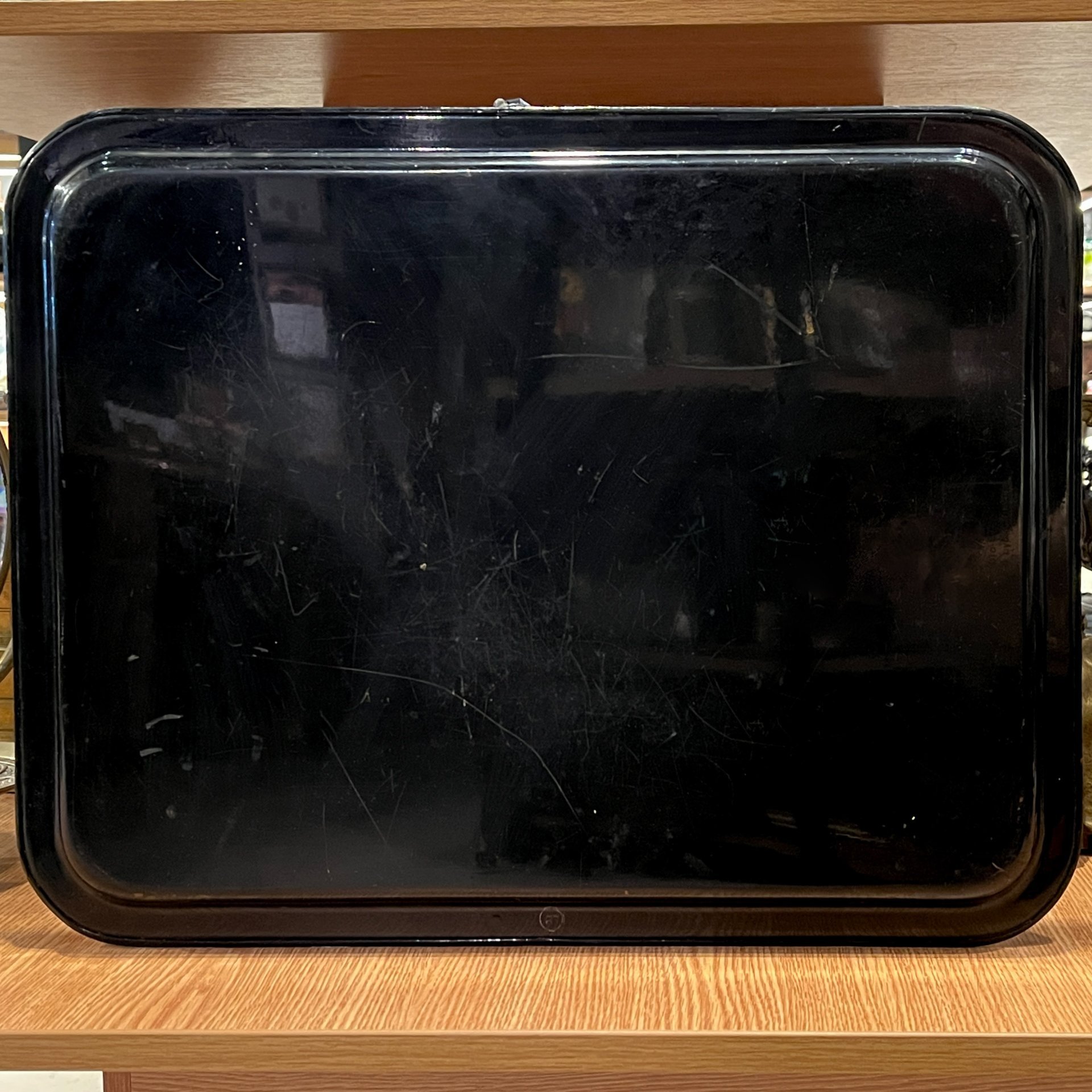 Поднос прямоугольной формы с цветочным декором, металл, лак, роспись, золочение, Жостовская фабрика декоративной росписи, СССР, 1970-1990 гг.