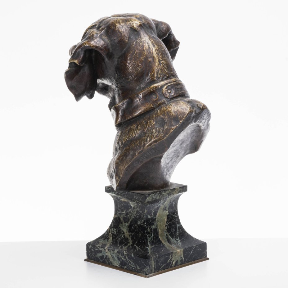 Скульптура "Голова охотничьей собаки", автор модели - Prosper Lecourtier (1851-1924 гг.)