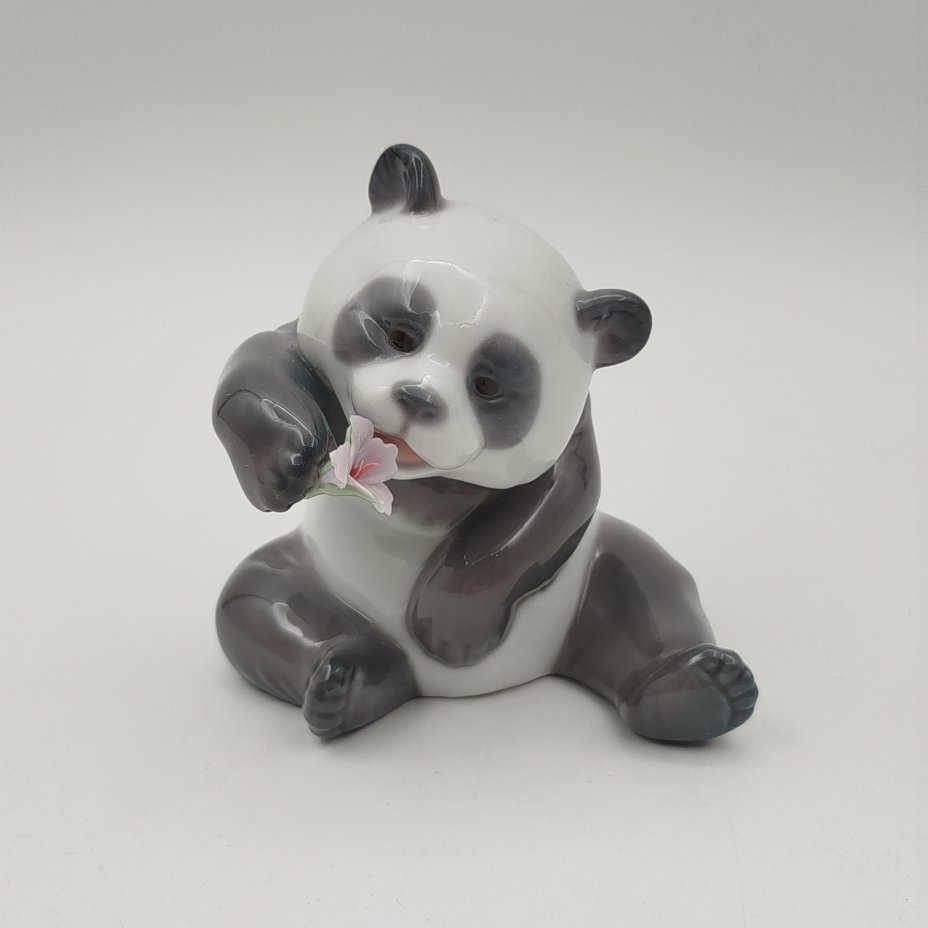 Статуэтка «Счастливая панда», фарфор, роспись, Lladro, Испания, 2007 г.