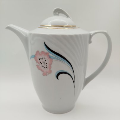Чайник (кофейник), украшенный цветочным декором, Cluj-Napoca Porcelain