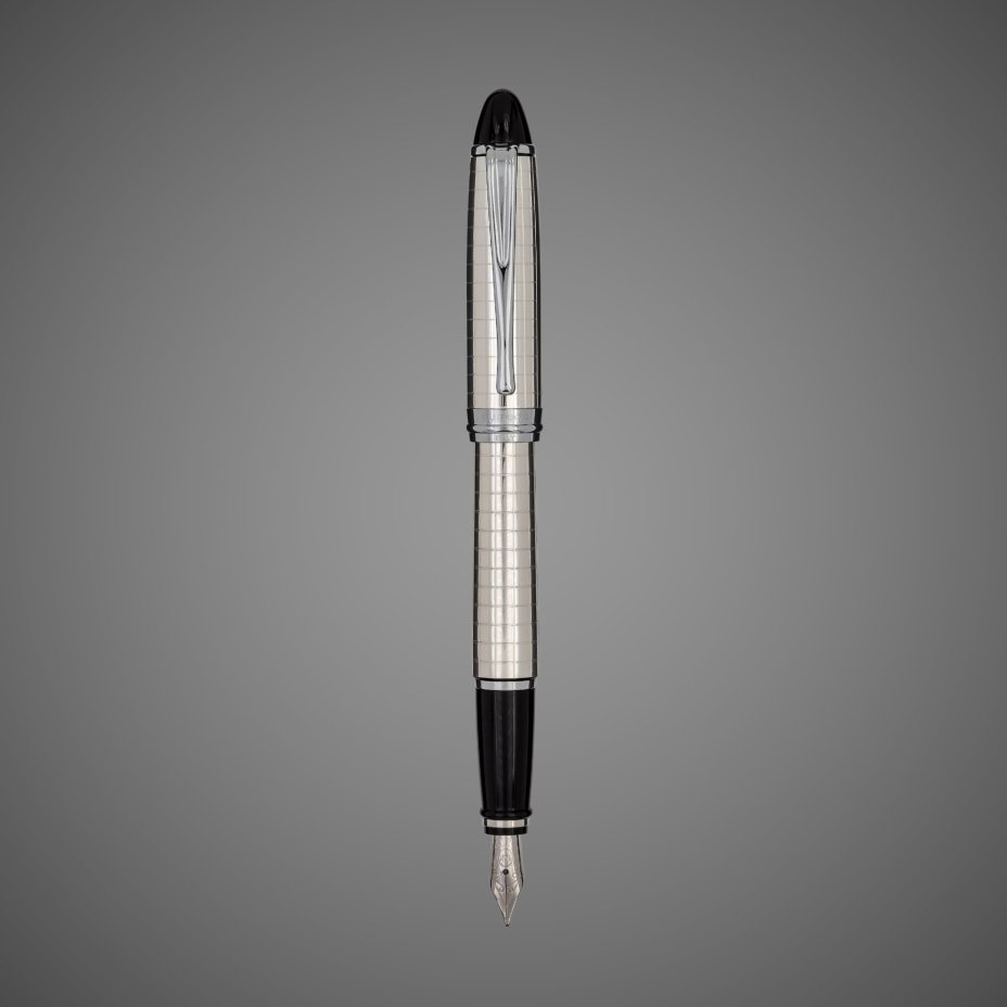 Перьевая ручка Aurora Ipsilon Quadra Silver CT, перо - F, в подарочной коробке, Драгметаллы: серебро, хром
