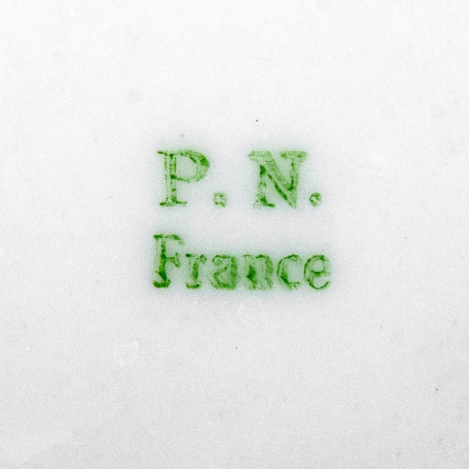 Сервиз обеденный с цветочным декором на 6 персон (15 предметов), P.N. France, фарфор, деколь, золочение, Limoges, Франция, 1950-1970 гг.