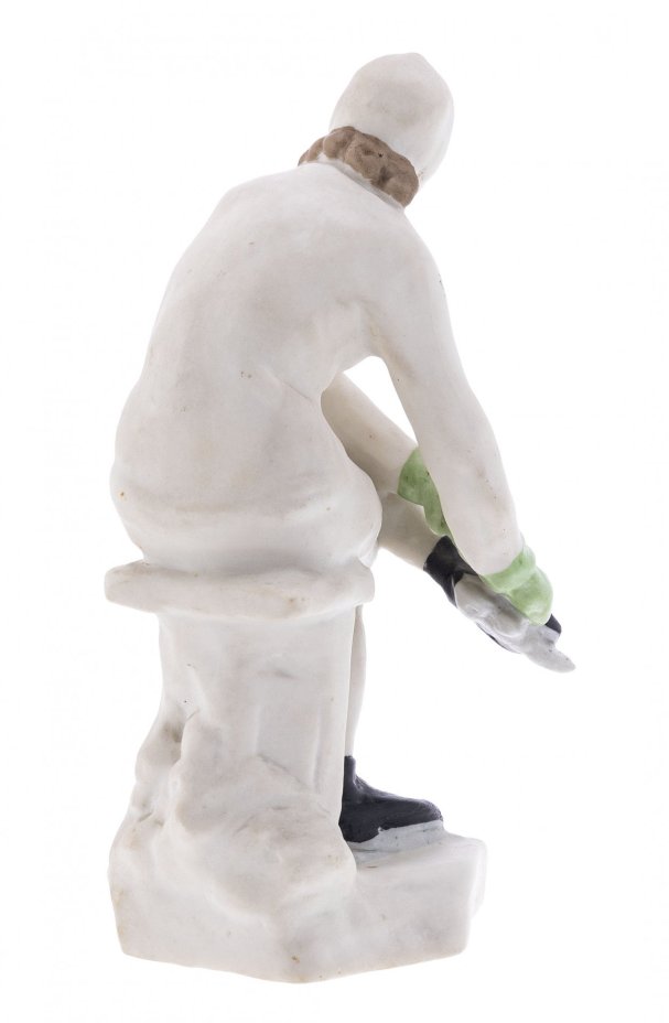 Статуэтка "Конькобежка Мария Исакова", фарфор, роспись, СССР, 1940-1970 гг.