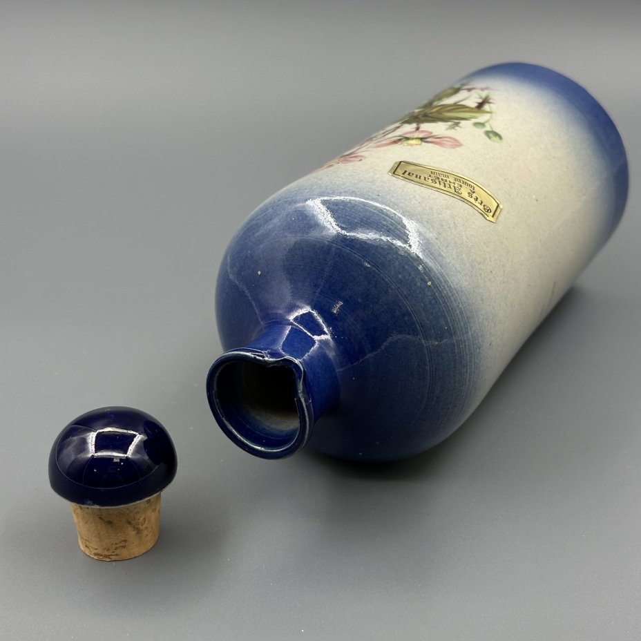 Графин (бутыль с пробкой), украшенный  цветочным рисунком, Gres Artisanal, Anne Ehret