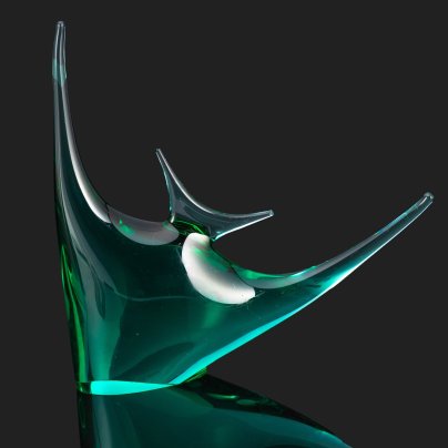 Статуэтка в виде рыбы, цветное стекло, гутная техника, Murano, Murano