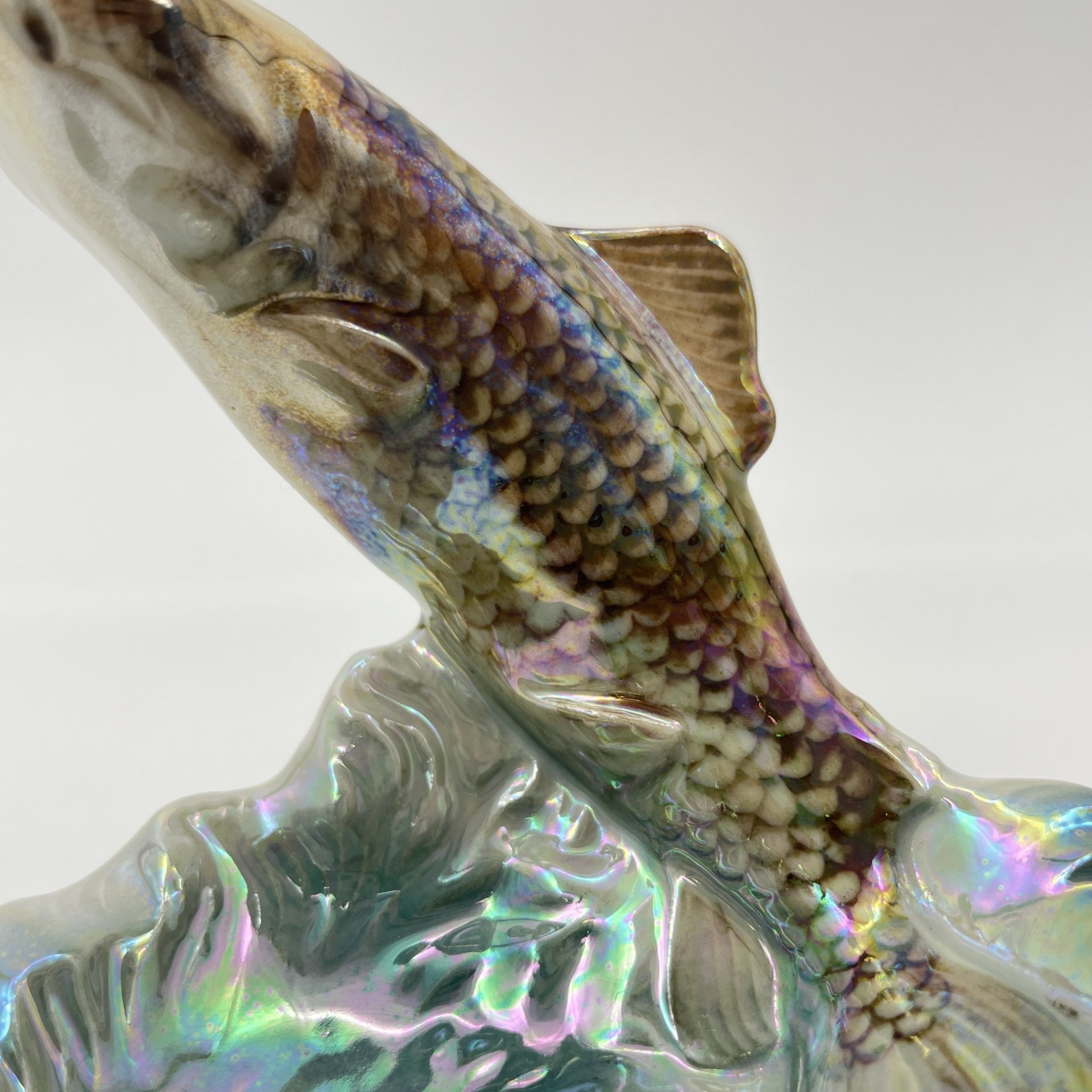 Пепельница "Рыба" ("Форель"), фарфор, люстр, роспись, Европа, 1970-1990 гг.