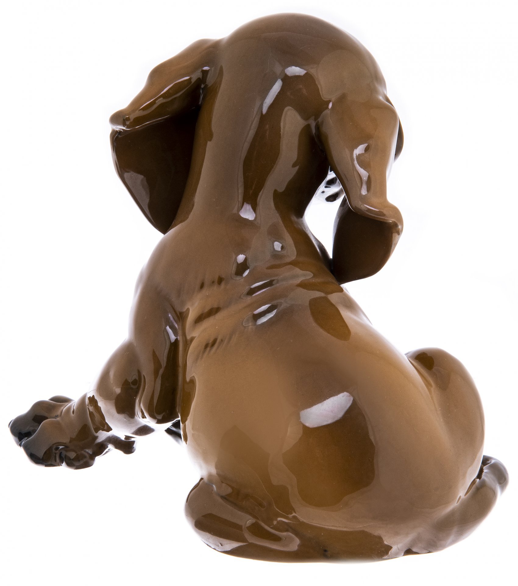 Статуэтка "Щенок таксы", фарфор, роспись, мануфактура "Rosenthal", Германия, 1930-1960 гг. — фото 2