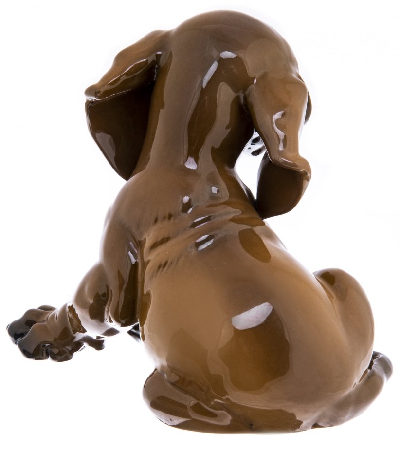 Статуэтка "Щенок таксы", фарфор, роспись, мануфактура "Rosenthal", Германия, 1930-1960 гг., Rosenthal (Розенталь)