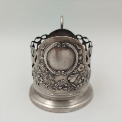 Подстаканник "Подарочный", мельхиор (медь-никель), Киевский завод столовых приборов и посуды им. Дзержинского (ЗiД, ЗиД), СССР, 1950-1960 гг., Киевский завод столовых приборов и посуды им. Дзержинского (ЗiД