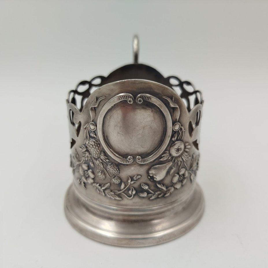 Подстаканник "Подарочный", мельхиор (медь-никель), Киевский завод столовых приборов и посуды им. Дзержинского (ЗiД, ЗиД), СССР, 1950-1960 гг., Киевский завод столовых приборов и посуды им. Дзержинского (ЗiД