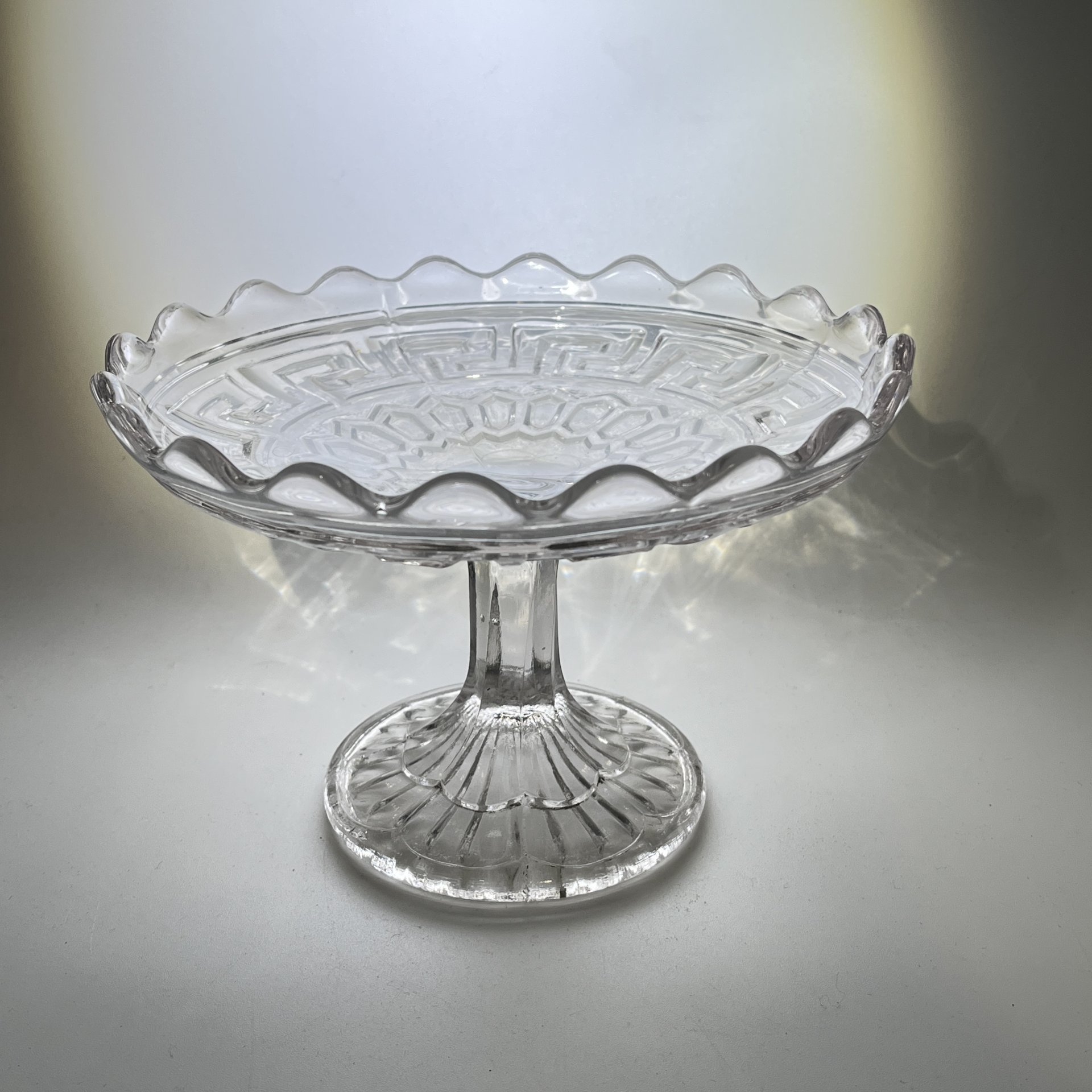 Ваза для фруктов небольшого размера, стекло, пресс, Европа, 1980-2000 гг.