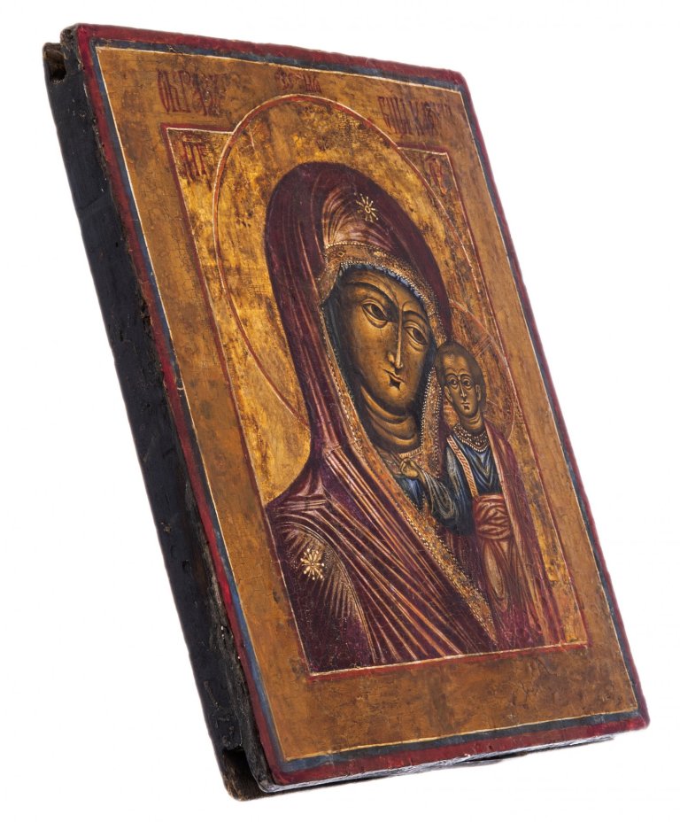 Икона "Казанская Божья Матерь" , дерево, темпера, Российская Империя, 1880-1900 гг.