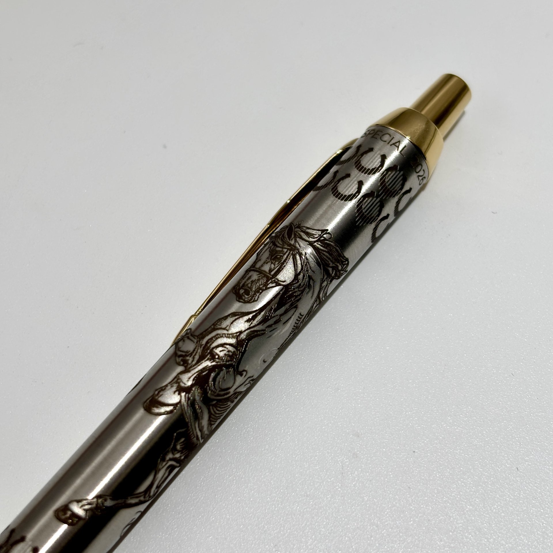 Шариковая ручка "Лошадь" в коробке, Parker, нержавеющая сталь, гравировка, Китай