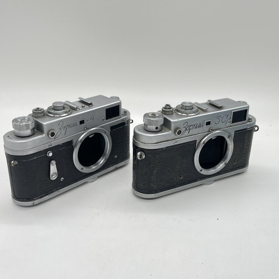 Фотоаппараты Зенит-4 и Зенит 3-С, металл, Красногорский механический завод (КМЗ), СССР, 1956 г.
