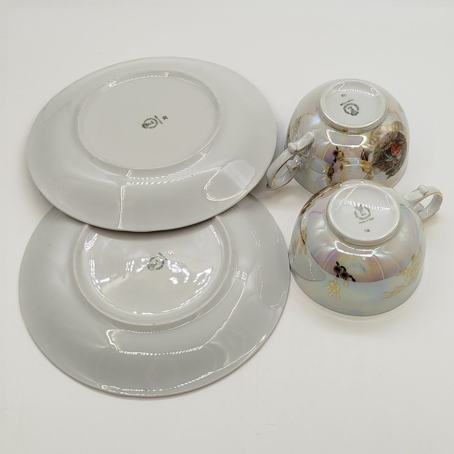 Набор из 2-х десертных тарелок и 2-х чашек "Мадонна"