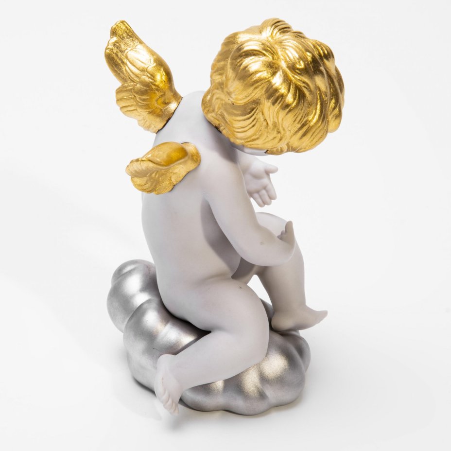 Статуэтка "Путти", бисквит, золочение, серебрение, роспись, Lladro, Испания, 2000 г., Lladro