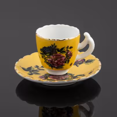 Миниатюра чайная пара, мануфактура "Decoration d'Artiste", Decoration d'Artiste
