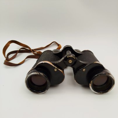 Бинокль призменный полевой (БПП) 8х30 в кофре, металл, стекло, кожп, Казанский оптико-механический завод (КОМЗ), СССР, 1070-1960 гг.