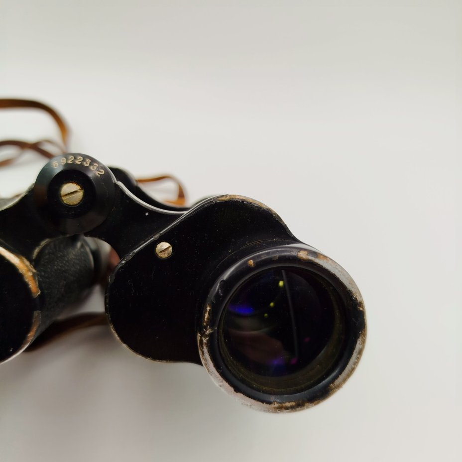 Бинокль призменный полевой (БПП) 8х30 в кофре, металл, стекло, кожп, Казанский оптико-механический завод (КОМЗ), СССР, 1070-1960 гг.