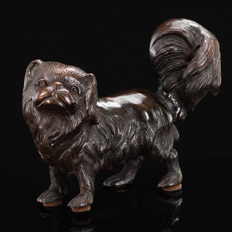 Скульптура кабинетная "Пекинес", металл, литье, Европа, 1980-2000 гг.