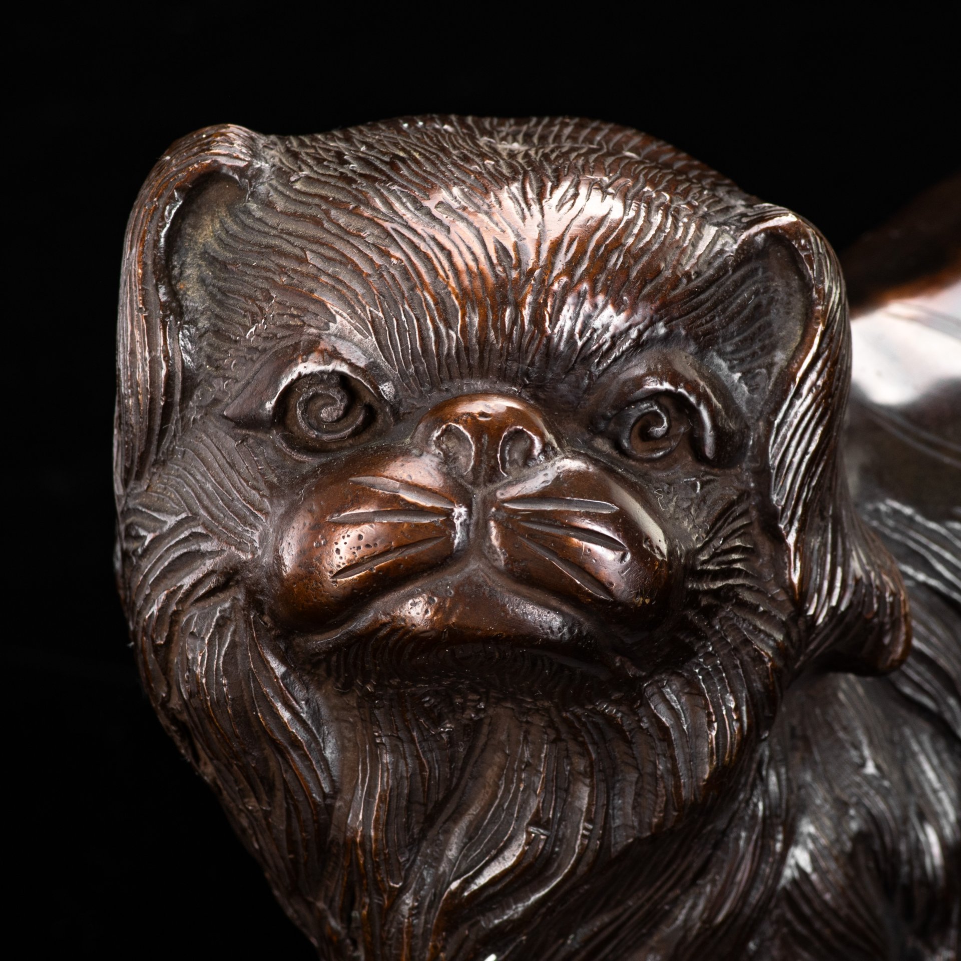 Скульптура кабинетная "Пекинес", металл, литье, Европа, 1980-2000 гг.