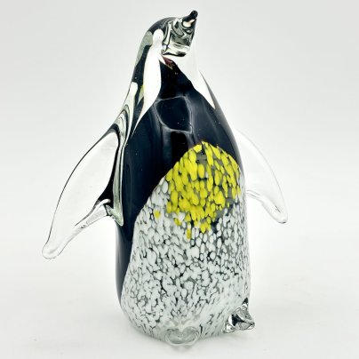 Статуэтка "Пингвин", Hokitika Glass Studio (?), стекло, гутная техника