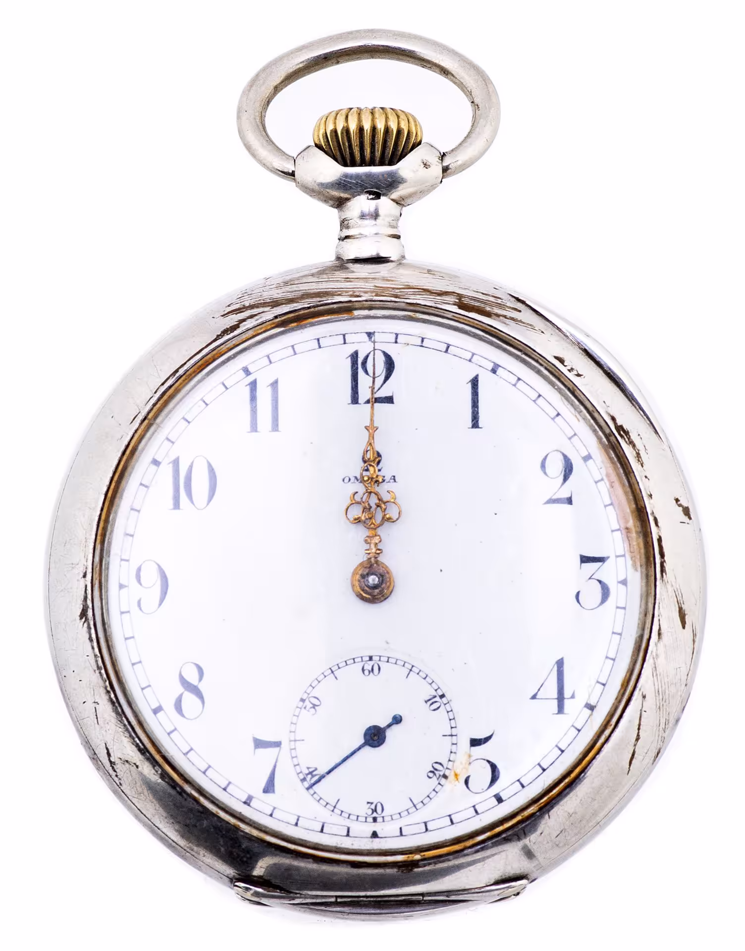 Часы карманные, серебро 800 пр., эмаль, фирма "Omega", Швейцария, 1910-1920 гг., Omega