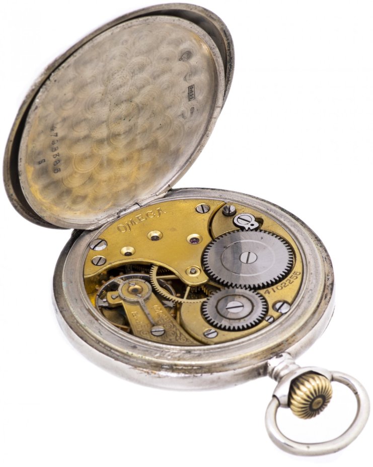 Часы карманные, серебро 800 пр., эмаль, фирма "Omega", Швейцария, 1910-1920 гг., Omega
