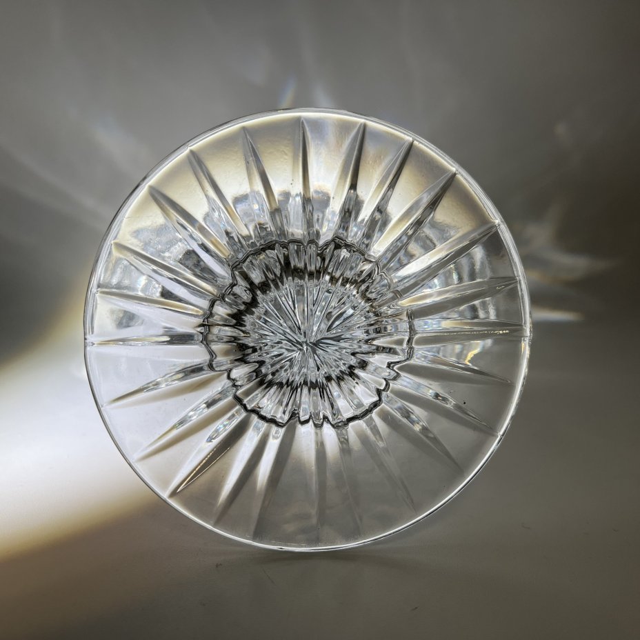 Подсвечник на 2 свечи, хрусталь, выдувание в форму, гранение, Гусевской хрустальный завод (Гусь-Хрустальный), СССР, 1970-1990 гг.