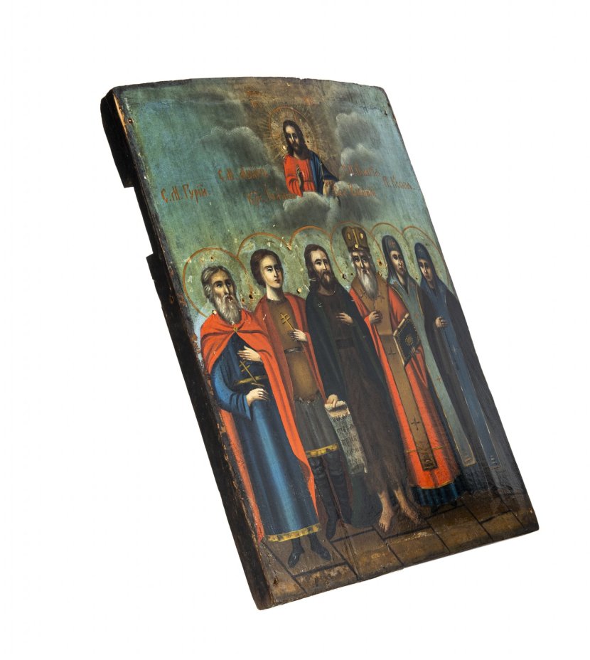 Икона "Избранные Святые", дерево, темпера, Российская Империя, 1850-1900 гг.