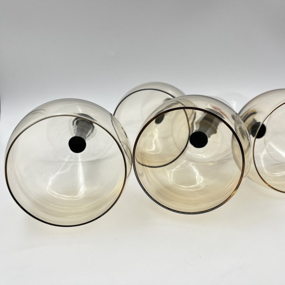 Набор бокалов для вина на 6 персон, хрусталь, гранение, Стеклозавод «Неман», СССР, 1970-1990 гг.